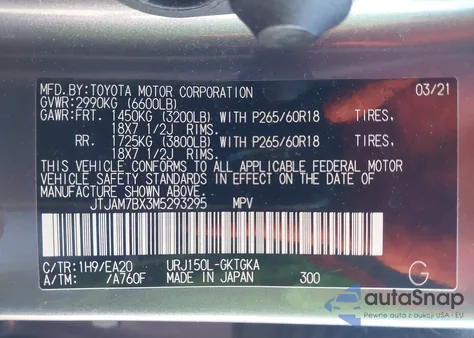 2021 Lexus Gx 460 Premium from USA, damaged, VIN JTJAM7BX3M5293295